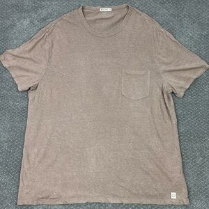 Marine Layer Shirt Men's XL Short Sleeve Seafoam Slub Hemp Cotton Pocket Tee